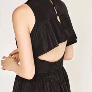 Zara Basic Jumpsuit Dress Romper Black Size Small